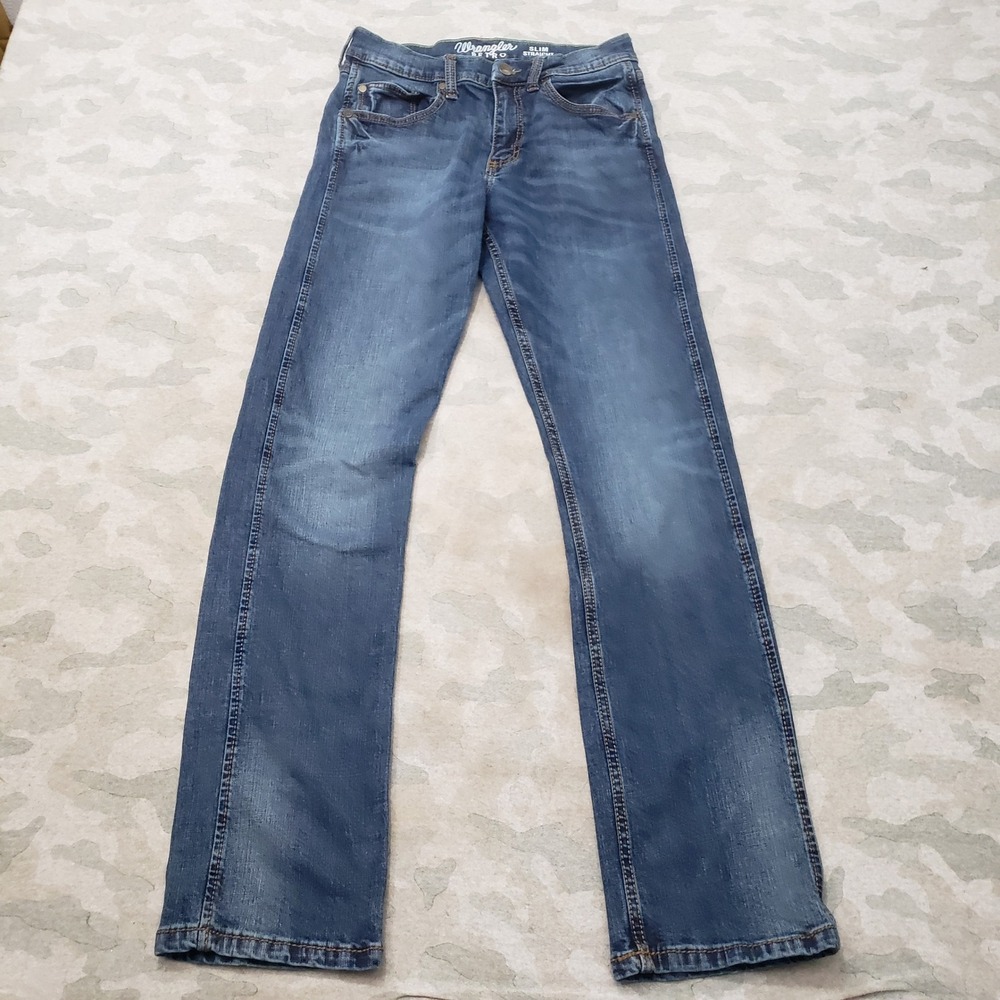 Wrangler Jeans Mens 29x34 Blue Retro Slim Straight Denim Medium Wash